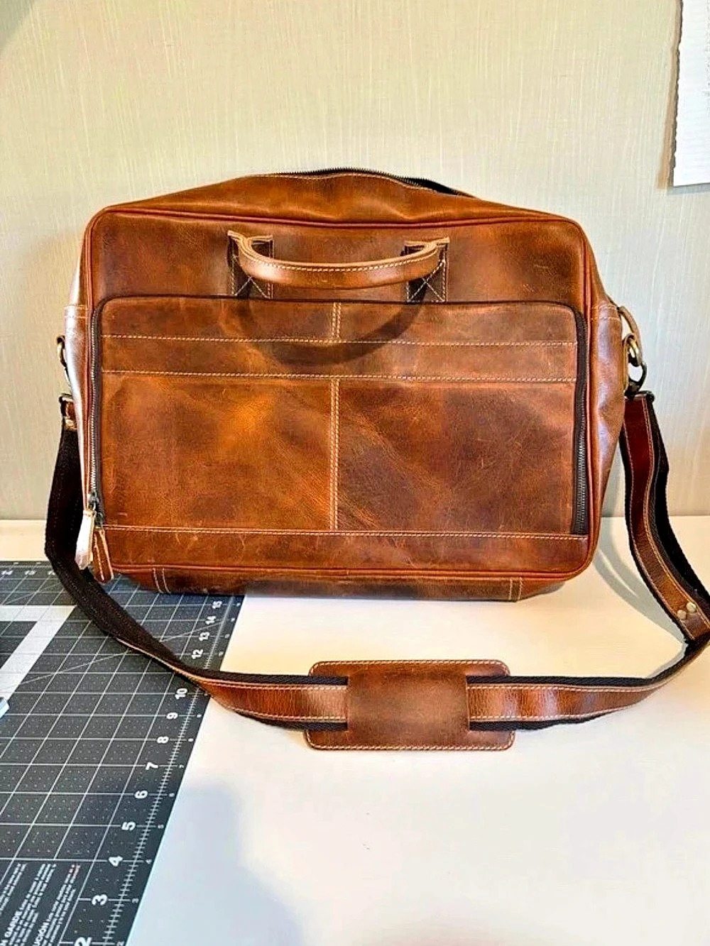 Brown Leather Laptop Bag